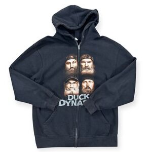 Duck Dynasty Zip Up Hoodie Men's Small Black Promo Sweatshirt 2013